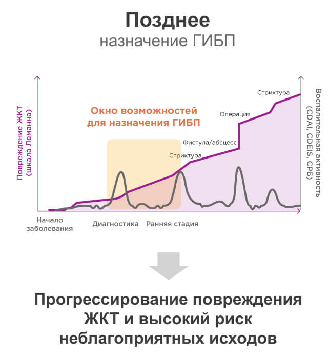 Позднее назначение ГИБП